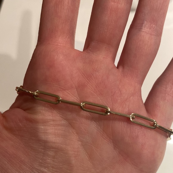 Adinas Jewels NWT 14K Paperclip Chain Necklace 16 Inch - Picture 3 of 4